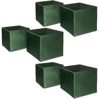 Pack 6 Matte Velvet Storage Boxes