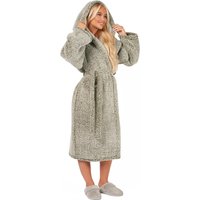 Teddy Marl Fleece Dressing Gown Full Length Robe