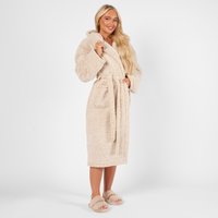 Teddy Marl Fleece Dressing Gown Full Length Robe