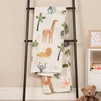 Safari Fleece Throw Bed Soft Blanket Warm Travel Thermal Bedspread cm x 150 cm