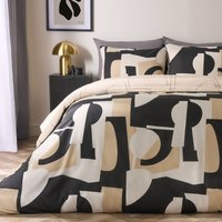 Geometric Duvet Cover Pillowcase Bedding Set Shapes Quilt Double