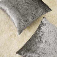 Luxury Crushed Velvet Set 2 Filled Cushions & Covers