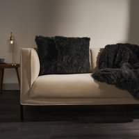 Set 2 Fluffy Shaggy Filled Cushion Cover Square cm x 45 cm