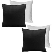 2 x Matte Velvet Filled Cushion Covers Soft Zip cm x 45 cm
