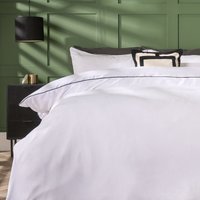 Piped Edge Bedding Set Soft Duvet Cover Pillowcase Super King