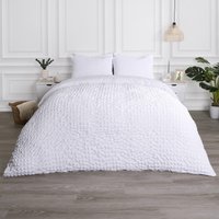 Luxury Seersucker Duvet Cover Set Geo Pillowcase Quilt Double