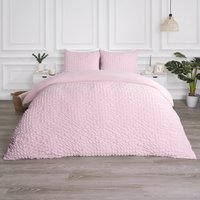 Luxury Seersucker Duvet Cover Set Geo Pillowcase Quilt Light King