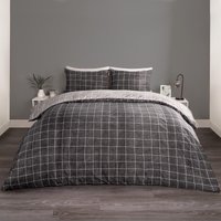 Check Duvet Cover Bedding Set Quilt Pillowcase Double