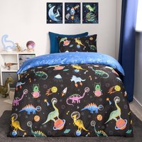 Space Duvet Cover Bedding Set Pillowcases Dino Reversible Quilt Double