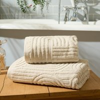 Arch Jacquard Bath Hand Towel Cotton Bathroom Absorbent Quick Drying Cloth