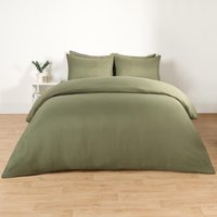 Plain Dyed Duvet Cover Pillowcase Bedding Set Super King
