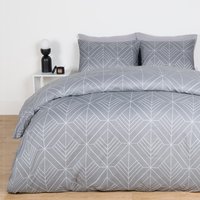 Geo Duvet Cover Bedding Set & Pillowcase Reversible Art Deco Quilt King