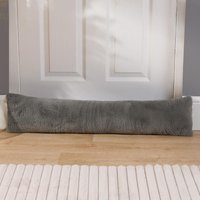 Faux Fur Fleece Draft Excluder Window Insulation Weather Draught Door Stopper