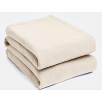 Warm Plain Fleece Throw Over Bed Blanket Warm cm x 150 cm