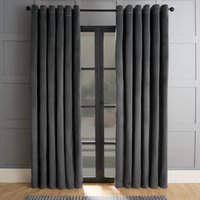 Thermal Matte Velvet 2 Pair Ready Made Eyelet Curtains cm width x 137 cm drop