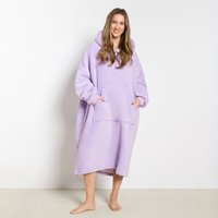 Long Oversized Sherpa Fleece Hoodie Blanket