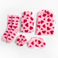 Cosy Fleece Winter Hot Water Bottle 5PC Gift Set