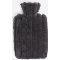 Ribbed Faux Fur Hot Water Bottle Fluffy Fleece Warmer