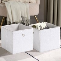 8 Pack Boucle Cube Folding Space Saving Storage Boxes