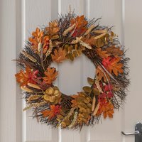Artificial Flower Wreath Door Wall Home Party Table Decorations Winter Spring Burnt