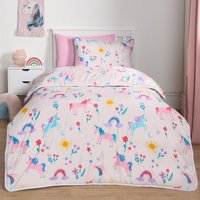 Coverless 10.5 Tog Unicorn Duvet Pillowcase Quilt Travel Soft Bedding Set Single