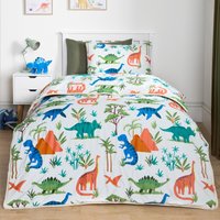 Dino Coverless Duvet Pillowcase 10.5 Tog Quilt Camping Soft Bedding Set Single