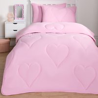 Coverless Duvet 7.5 TOG Pillowcase Quilt Heart Bedding Set Single