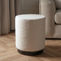 Boucle Fleece Stool Foot Rest Cushioned Modern Home Bedroom Vanity Seat Chair