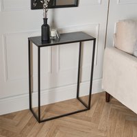 Marble End Table Living Room Console Bedroom Side Nightstand Metal