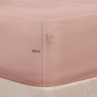 Plain Bed Sheet Microfibre Deep Fitted Soft King Fitted