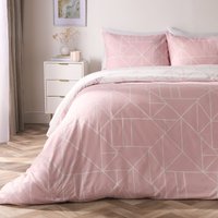 Geometric Reversible Bedding Set Soft Duvet Cover Pillowcase King