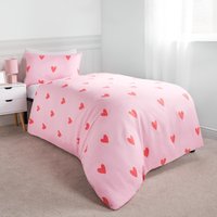 Gingham Duvet Cover Bedding Set Microfibre Quilt Pillowcase Heart Check Single
