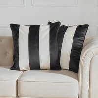 2 Pack Stripe Matte Velvet Cushion Covers cm x 45 cm