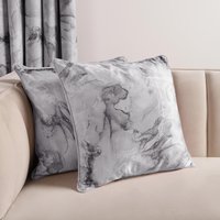 2 Pack Marble Matte Velvet Cushion Covers cm x 45 cm