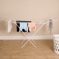 18M Stainless Steel Foldable Drying Airer Clothes Horse Indoor Winged Organiser