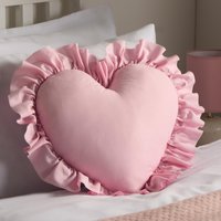 Heart Filled Cushion Plump Bedroom Scatter Pillow Valentines Frill Chair Sofa
