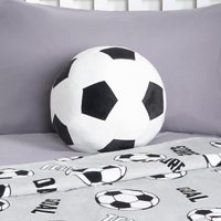 OHS Filled Football Cushion Ball Plush Decorative Kids Bed Pillow Plump Chair Sofa in White