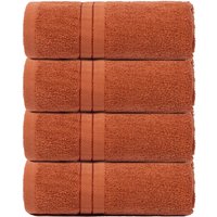 4 Pack 100% Cotton Bathroom Hand Towel Burnt