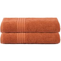2 Pack 100% Cotton Bath Sheet Bathroom Towel Burnt