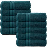 OHS 10 Pack of 100% Cotton Bathroom Bath Towel in Teal
