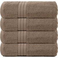 4 Pack 100% Cotton Bathroom Bath Towel Light
