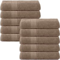 OHS 10 Pack of 100% Cotton Bath Sheet Bathroom Towel in Light Beige