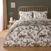 Duvet Cover Set Safari Jungle Reversible Bed Quilt Pillowcases Soft Bedding Pale King