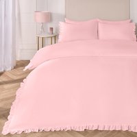 Frill Edge Decor Duvet Cover Pillowcase Bedding Set Single