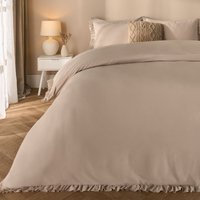 Frill Edge Decor Duvet Cover Pillowcase Bedding Set Super King