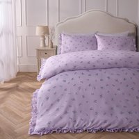 Floral Frill Duvet Cover Quilt Pillowcases Bedding Set Luxury Soft King
