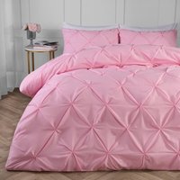 Diamond Pintuck Duvet Cover Pillowcase Double