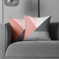 2 Pack Geometric Pinsonic Cushion Covers 45 x 45cm cm x 45 cm