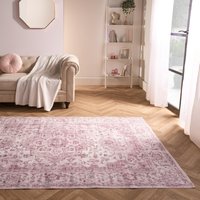 Vintage Print Washable Rug Non Slip Floor Carpet Area Mat Runners cm x 230 cm