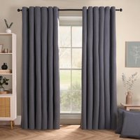 Woven Texture Pair Eyelet Curtains cm width x 183 cm drop